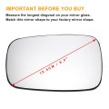 Car Rearview Left Driver Side Mirror Glass Replacement W Backing Plate Convex Non-heated White For Renault Laguna 2001-2007