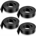 Black Shower Door Rubber Sweep Bottom Seal Strip 72 In Waterproof Silicone Trim For Home Bathroom 2 Rolls 