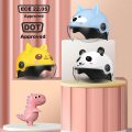 Motorcycle Kids Cute Half Helmet Retro Children 3 4 Open Face Four Seasons Boys Girls Electric Vespa Moped Ultra-thin Portable