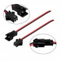 Uxcell 20 Pairs Sm Connector 2p 2 54mm Pitch El Wire Cable Cord Male 11cm Female 10cm Length