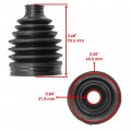 Caltric Front Outer And Inner Cv Axle Boots Compatible With Honda Pioneer 500 Sxs500m2 2017-2021