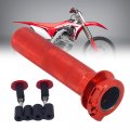 Changcheng Dirt Bike Throttle Twist With Motorcycle Plugs Aluminum For Crf250r X 04-17 Crf450r Crf450x 05-17 Crfrx 17 Red 