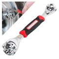 8 In 1 Magnetic Lug Wrench With 8mm To 21mm Sockets 360 Degrees Rotating Head Socket For Car Chrome Vanadium Steel Hexagon Nut 
