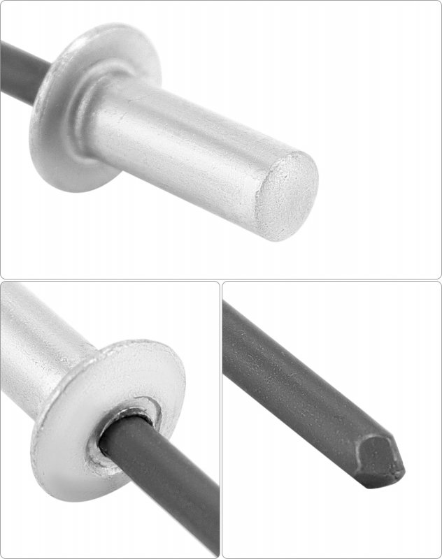 Closed End Aluminum Blind Rivets 500 Pcs 3 16 X 1 2 Corrosion Resistance Pop