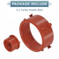X Autohaux 2pcs Red Turbo Intake Seal Rubber A6420940480 For Mercedes-benz R320 2007-2008 E320 Ml320