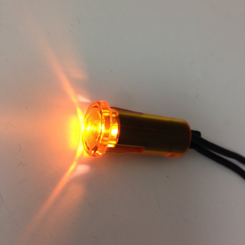 Indicator Warning Light Panel Mount 12volt Color 1single Amber