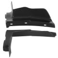 Hecasa Front Bumper Fillers Compatible With 1980-1985 Chevy Chevrolet Caprice Impala Plastic Black Set Of 2 Pcs