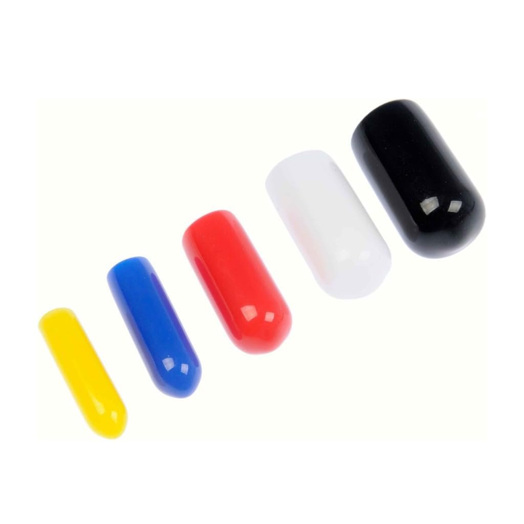 Vacuum Cap Assortment Vinyl 1 8 In Yellow 36 Blue 1 4 Red 5 16 White Black Includes Of Each Size And Colocuum Cap Assortment
