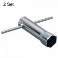Uxcell 21mm Universal Ignition Spark Plug Spanner Wrench Socket 2 Pcs