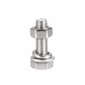 Uxcell M6 X 20mm Hex Head Screws Bolts Nuts Flat Lock Washers Kits 304 Stainless Steel Fully Thread Hexagon 6 Sets