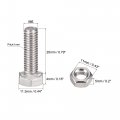 Uxcell M6 X 20mm Hex Head Screws Bolts Nuts Flat Lock Washers Kits 304 Stainless Steel Fully Thread Hexagon 6 Sets