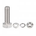 Uxcell M6 X 20mm Hex Head Screws Bolts Nuts Flat Lock Washers Kits 304 Stainless Steel Fully Thread Hexagon 6 Sets