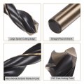 Uxcell 2pcs Jobber Drill Bits 13mm 0 512 Black Nitride Gold Titanium Coated M2 High Speed Steel Hss Twist For Stainless
