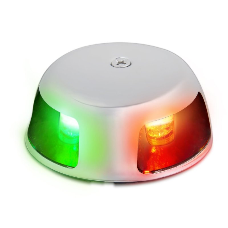 Deck Mount Stainless Steel Bi Color Bow Light Red And Green Led For Boat Pontoon Yacht Waterproof Ip66 12v 2w Boats Up To 39 4