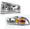 Headlights Headlamps W Corner Signal Chrome For 1991-96 Chevy Caprice 1994-96 Impala 