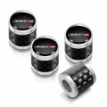 Ipick Image For Dodge Srt-8 Logo In Black On Real Carbon Fiber Barrel Silver Aluminum Tire Valve Stem Caps