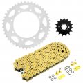 Caltric O-ring Drive Chain And Sprockets Kit Compatible With Kawasaki Klr650 Klr Kl650 Kl 650 1987 1988 1989 1990