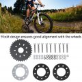 Aramox Motorized Bike Sprocket 36t Rear With 9 Hole Installation Kits For 49cc 66cc 80cc Motorised 36 Teeth Flat Sprocket