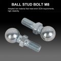 Qiilu Stainless Steel Ball Stud 2 Pcs Car Bolt M8 For Gas Struts Ended Bonnet