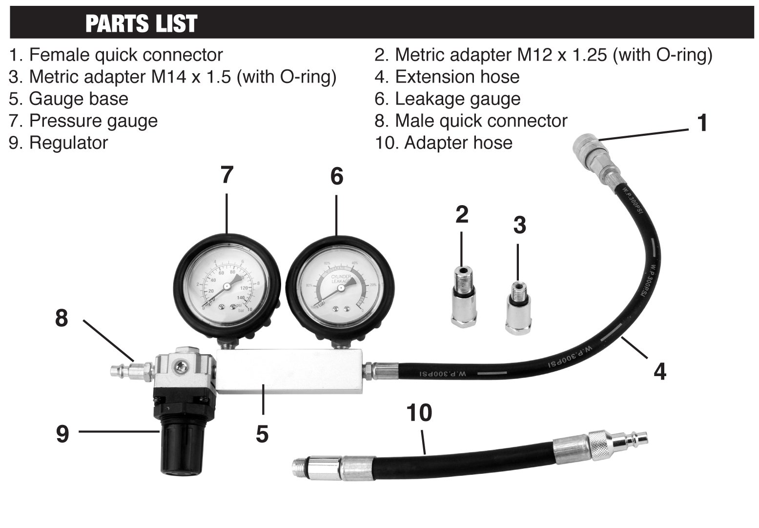 Performance Tool W89729 Leakdown Test Kit Not a Compression Tester