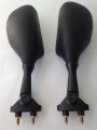 Httmt Mt075- Motorcycle Black Oem Aftermarket Racing Mirrors Compatible With 2003-2004 Kawasak Zx-6rr Zx-6r 636