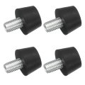 4pcs Thread Adjustable Levelling Feet 0 98 X 71 Rubber Furniture With M10 14mm Studs For Table Chair Floor Protector Black 