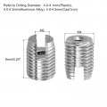 Uxcell Self Tapping Threaded Inserts 15pcs Inner M8-1 25 Outer M12x15 303 Stainless Steel Slotted Thread Repair Nuts