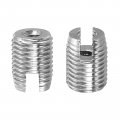 Uxcell Self Tapping Threaded Inserts 15pcs Inner M8-1 25 Outer M12x15 303 Stainless Steel Slotted Thread Repair Nuts