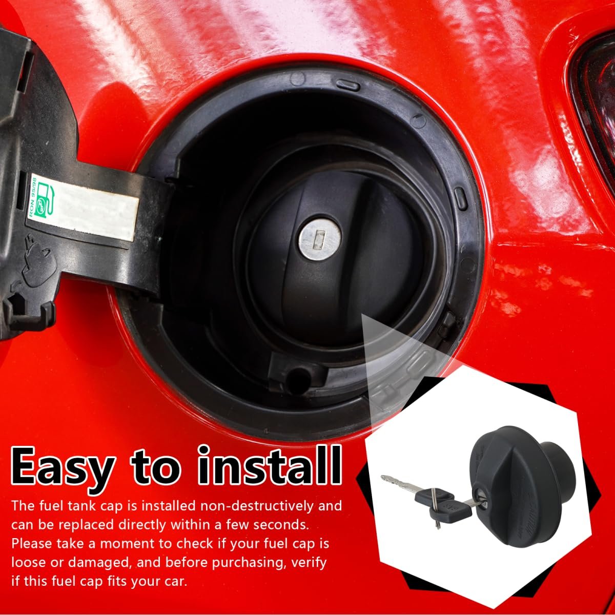 Fuel Gas Cap For 2004-08 Ford Escape 3 0l