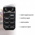 X Autohaux Blue Led 7 Pin Turn Signal Switch With 3 Adjustable Flasher Relay Way On-off-on Rocker Blinker For At Utv Motorcycle