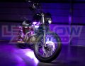 Ledglow 6pc Advanced Purple Led Motorcycle Accent Neon Underglow Lighting Kit 4 Patterns Brightness Levels 6 Flexible Light