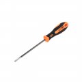 5mm Slotted Magnetic Screwdriver 5 Round Shaft Non Slip Black Orange Handle 