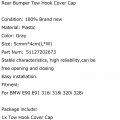 Topteng Car Rear Bumper Tow Hook Cover Cap 51127187542 Fits For Bmw E90 E91 316i 318i 320i 328i 2008-2011