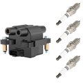 Ignition Coils 2005010 For Subaru Impreza 2 5l H4 2005-2006 Saab 9-2x 2 4-pins Uf538 1 With 4 Iridium Spark Plugs Pcs