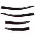 Labwork Black 4 Pieces Window Visors Shade Sun Rain Wind Guards Cover Replacement For 2008-2017 Mitsubishi Lancer
