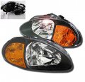 Honda Del Sol Crystal Head Light Corner Black 