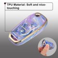 Uxcell 1pcs Key Fob Remote Control Cover Case 3 Button Full Protection Tpu Shell Purple For Ford F150 F250 2015-2018