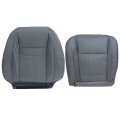 Front Driver Leather Bottom And Top Lean Back Seat Cover Medium Gray For Dodge Ram 1500 Laramie 2006 2007 2008 2009 Fits Heated 