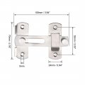 Uxcell Flip Door Latch 201 Stainless Steel 100x70mm Gate Bar Hasp Slide Lock Silver Tone 2 Pcs