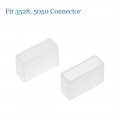 Uxcell 50pcs Silicone Plug Fit 5630 12mm Wide Led Tube Strip Light End Cap Cover White