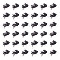 Swpeet 60 Pack Black 1 4 Inch Nylon Plastic R-type Cable Clips Clamp Kit Screw Mounting Cord Fastener With Screws For Wire 