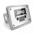 Ipick Image Made For Jeep Grill Uv Graphic Brushed Silver 3 8 Thick Solid Billet Aluminum 2 Inch Tow Hitch Cover