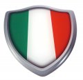 Italy Italian Flag Shield Domed Decal 3d Look Emblem Resin Car Sticker 2 6 X3