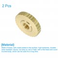 Uxcell Knurled Thumb Nuts 2pcs M3 X D11mm H2 5mm Brass Flat Head Through Hole With Collar Round Knobs Fasteners For 3d Printer