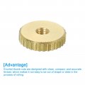 Uxcell Knurled Thumb Nuts 2pcs M3 X D11mm H2 5mm Brass Flat Head Through Hole With Collar Round Knobs Fasteners For 3d Printer