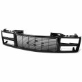 Quad Sealed Beam Lamps Models Gm1200391 Factory Style Front Bumper Grill Grille Assembly For Gmc C K-series 1990-1993 Black 
