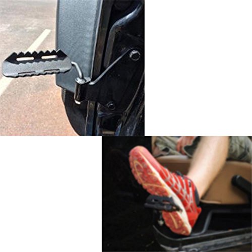 AUXMART Foot Pegs for 2007-2017 Jeep Wrangler Jk & Unlimited Black Pair