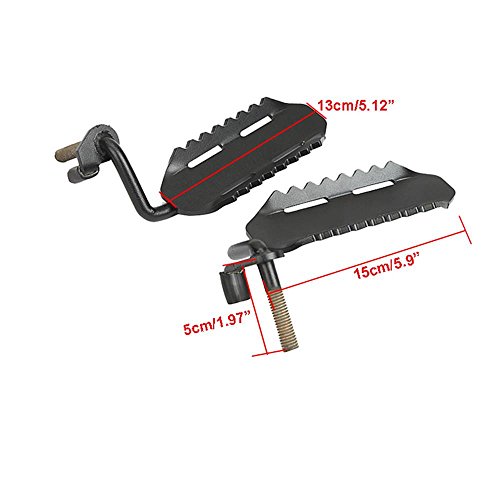 AUXMART Foot Pegs for 2007-2017 Jeep Wrangler Jk & Unlimited Black Pair