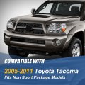 Fatcory Style Halogen Headlight Lamp Compatible With Toyota Tacoma Non Sport Package 2005-2011 Driver Left Side Chrome Housing