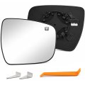 Right Heated Mirror Glass For 2014 2023 Nissan Rogue Murano Pathfinder Passenger Side Convex Chrome With Back Plate Replaces 